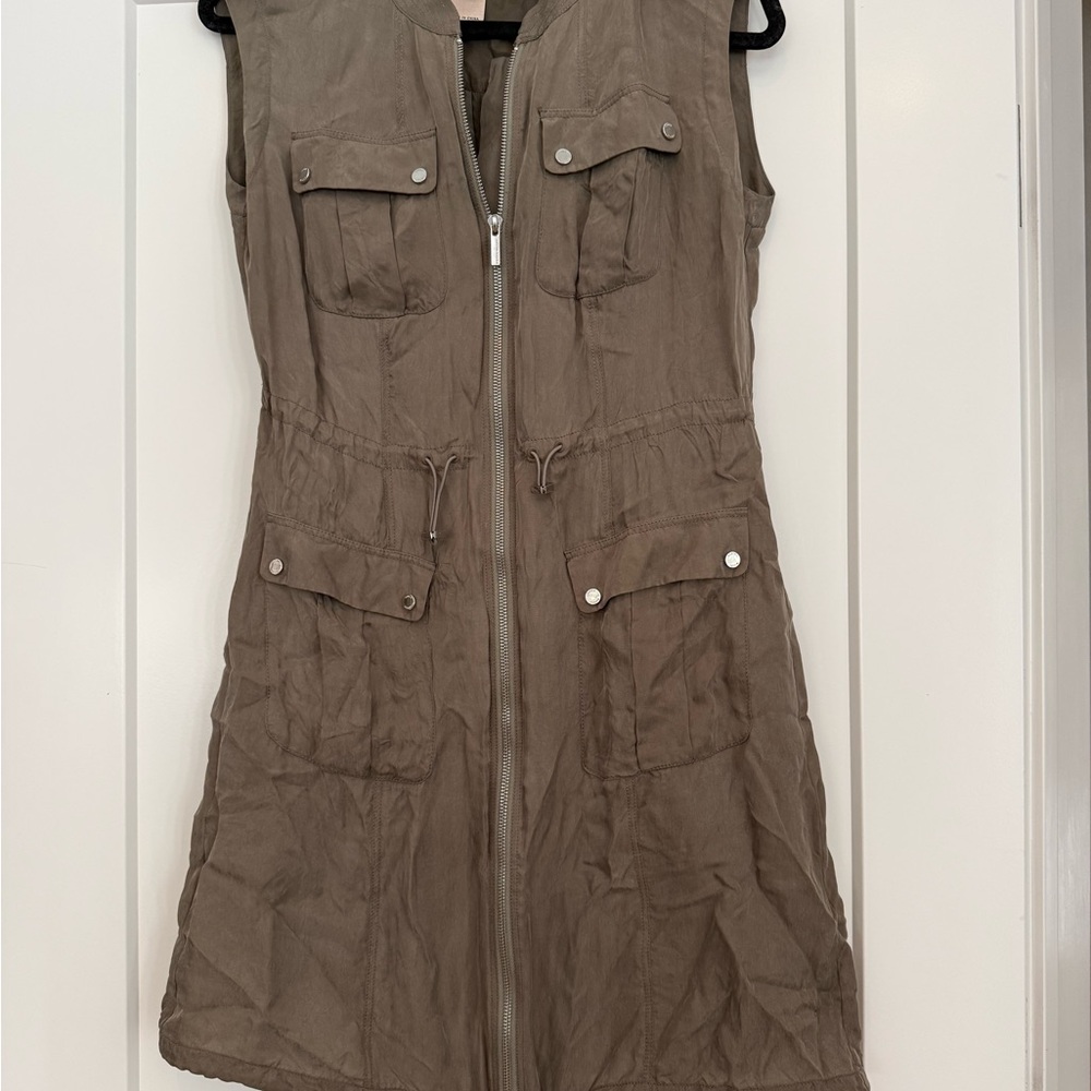 Karen Millen khaki green cargo dress size 6
